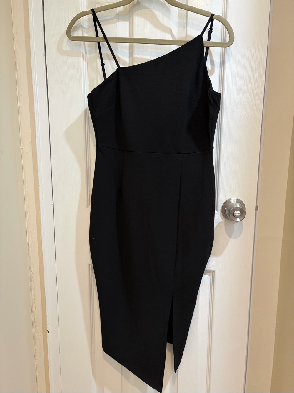 Black Asymmetric One-Shoulder Women’s Dress